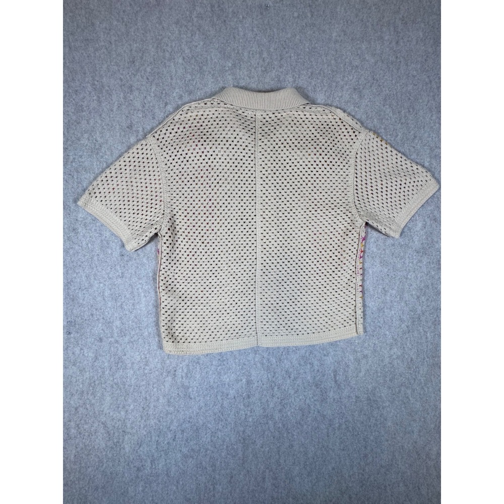 k56. House of Harlow 1960 Crochet Knit 2 Piece Set Polo Shirt and Shorts Small - Picture 7 of 8